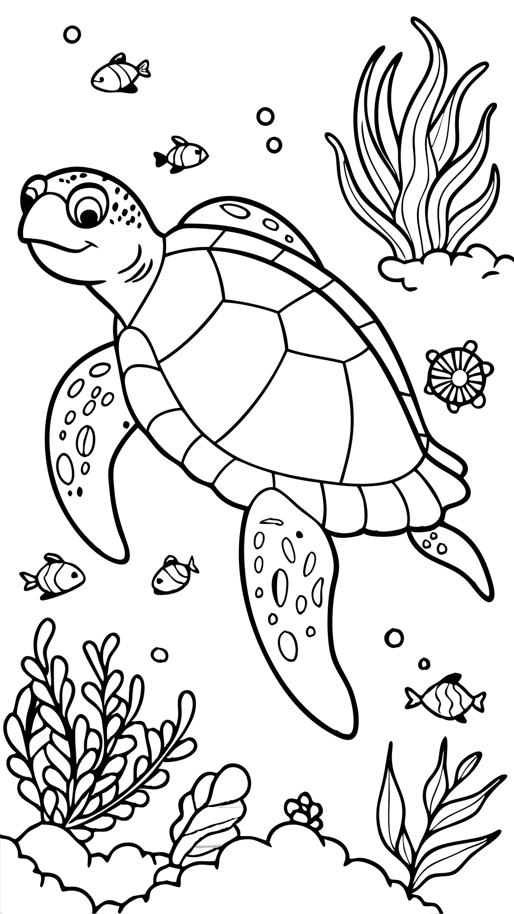 sea turtle coloring page